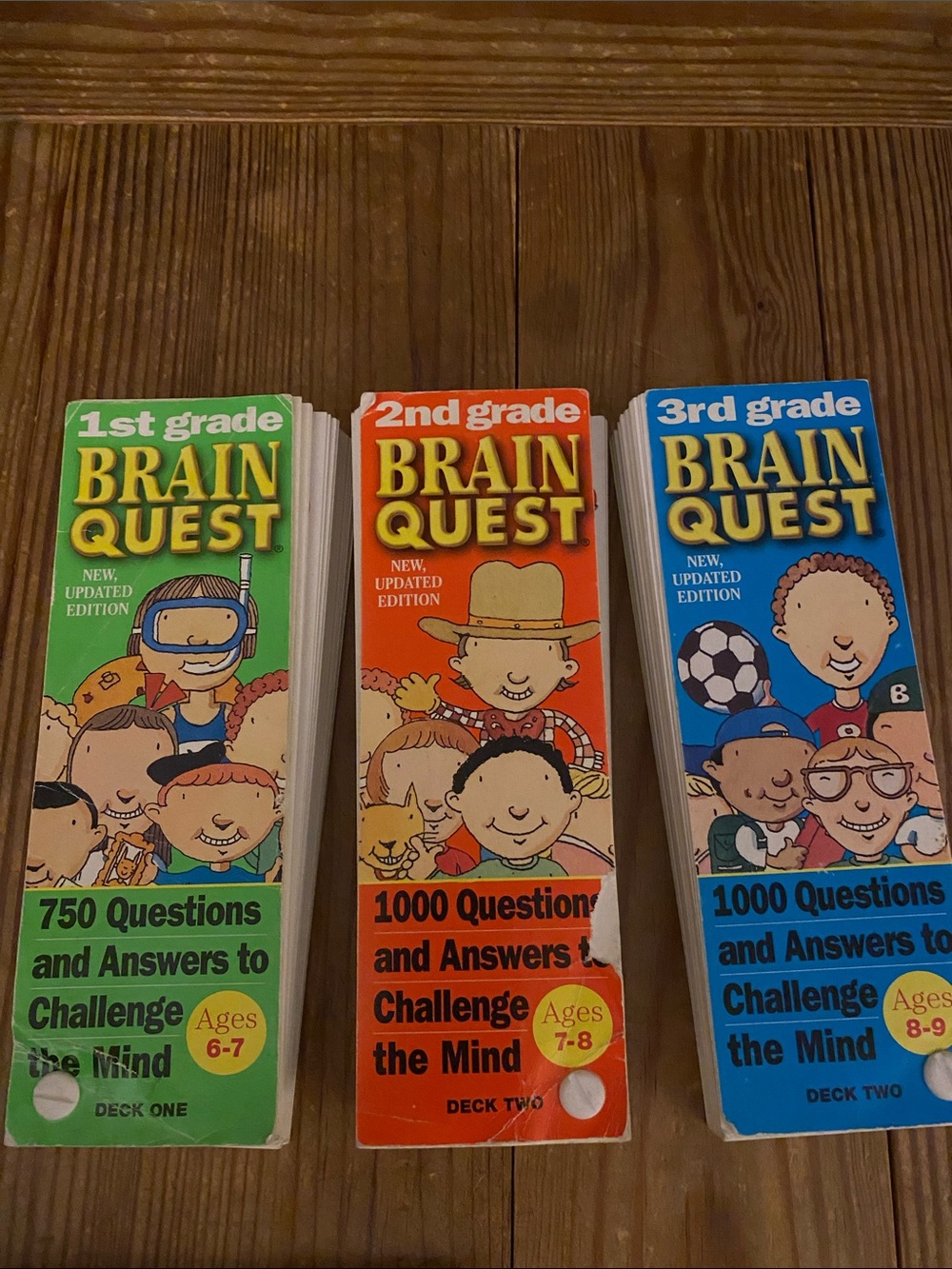 Kids Educational Flash Cards - 1st, 2nd & 3rd Grade (Green, Orange, Blue)